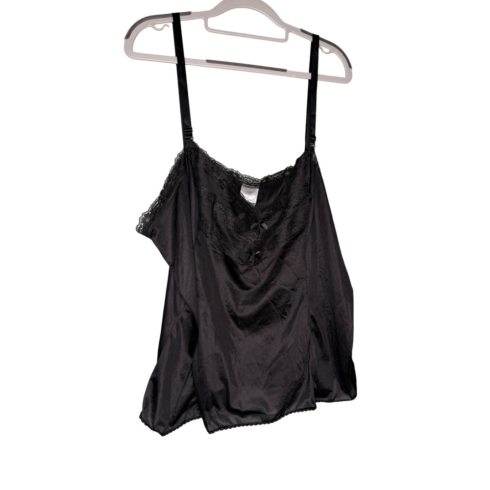Velrose black lace cami vintage silky